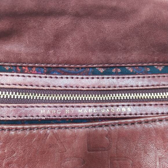 Marc By Marc Jacobs Brown Leather Push Lock Flap Closure Chain Strap Hobo Bag - Picture 16 of 16